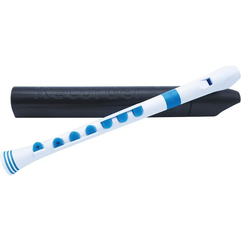 Populärt val Nuvo Recorder+ WBL White/Blue Plastic Soprano Recorder for K